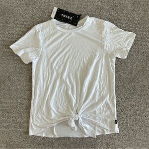 Terez White Short Sleeve Kids Tee Size Large‎